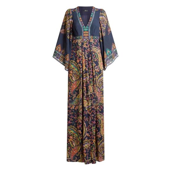 ETRO Dresses & Skirts - Etro Women Paisley Print V-Neck Dress